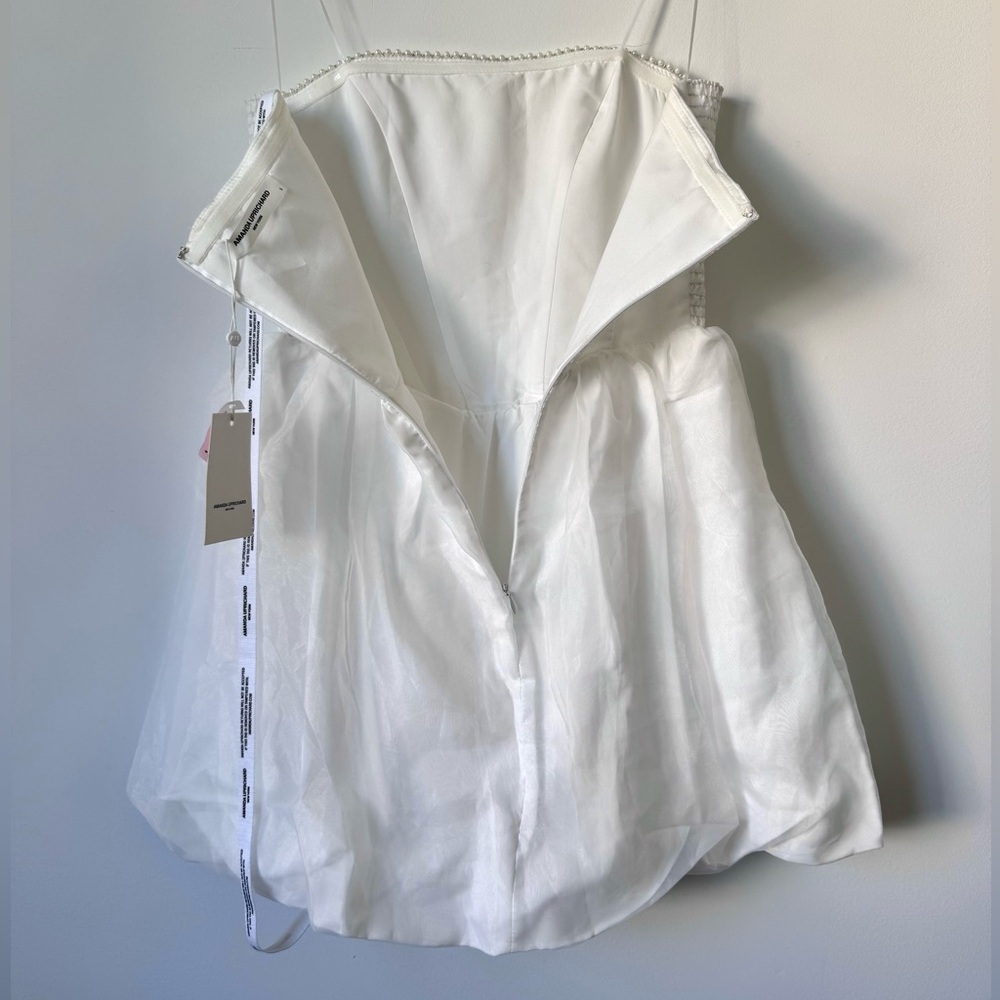 Amanda Uprichard Pompeo Dress with Pearl Trim - Size S - Picture 9 of 15